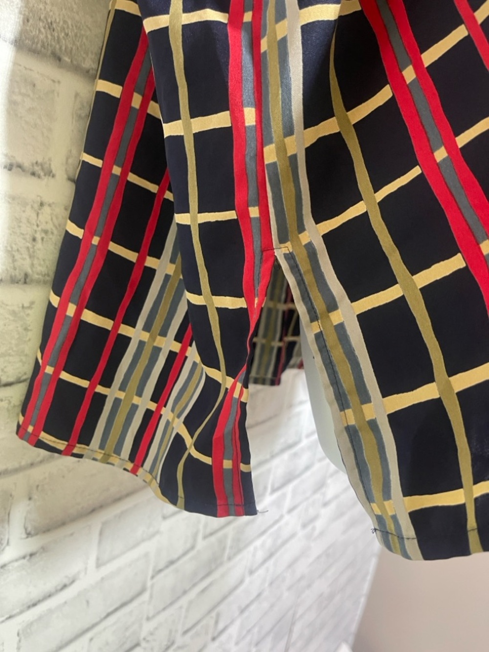 Notations Shell Buttons Grid Blouse - Picture 3 of 5